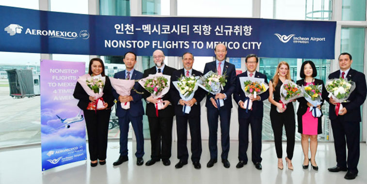 Aeromexico launches Mexico City to Seoul Incheon service
