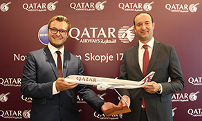Qatar Airways launches flights between Doha and Skopje – anna.aero joins the airline and TAV Macedonia for the inaugural service