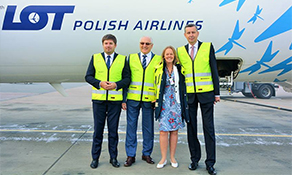 LOT Polish Airlines lands in Gothenburg