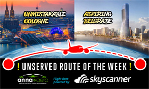 Cologne Bonn-Belgrade is "Skyscanner Unserved Route of the Week" with over 20,000 searches; Eurowings' 11th CEE route??