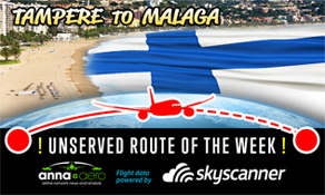 Tampere-Malaga is "Skyscanner Unserved Route of the Week" with over 16,000 searches; Finnair's next regional route??