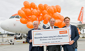 easyJet announces new Bordeaux base with three stationed A320s; double-digit growth at airport every year since introduced to network
