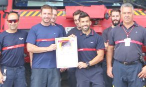 Lanzarote Airport loves its latest addition to its fire station wall – an anna.aero Arch of Triumph certificate