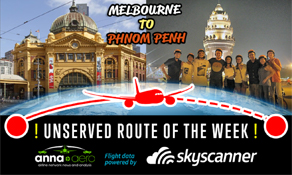 Melbourne-Phnom Penh is "Skyscanner Unserved Route of the Week" with over 140,000 searches; one for Jetstar to jump onto??