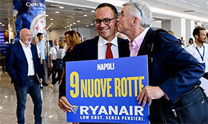 Italian airports handled over 175 million passengers in 2017, up 6.5% on the year before; Naples leads the growth among medium sized airports