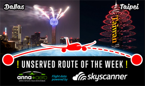 Dallas-Taipei is "Skyscanner Unserved Route of the Week" with 65,000 searches; China Airlines' next US route?