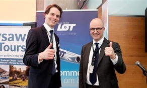 LOT Polish Airlines lands in Oslo