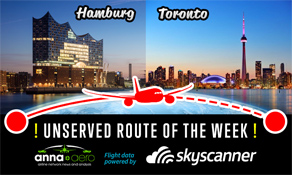 Hamburg-Toronto is "Skyscanner Unserved Route of the Week" with 73,000 searches; Eurowings' entry into Canadian market??