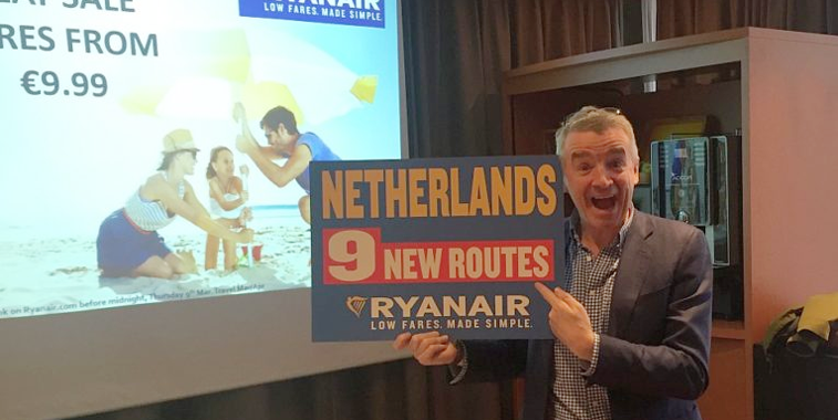 Michael O'Leary Ryanair Eindhoven 