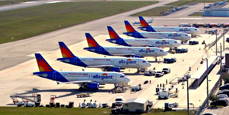Allegiant Air has 476 routes across 129 destinations in 2019