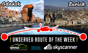 Gdansk-Zurich is "Skyscanner Unserved Route of the Week" with 40,000 searches; SWISS' fourth Polish route??