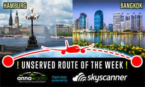 Hamburg-Bangkok is "Skyscanner Unserved Route of the Week" with nearly 400,000 searches; a route with the Thai AirAsia X factor?