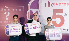 HK Express celebrates five years as a low-cost operator