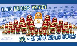 W18/19 airport analysis; Istanbul Atatürk leads route count while Moscow Sheremetyevo jumps up the rankings