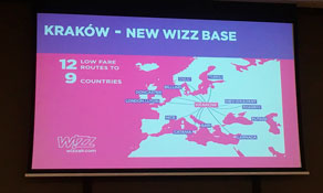 Wizz Air to open Krakow base, stationing two A321s and opening 12 routes; leading airport in CEE nations not yet served by carrier