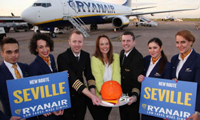 Ryanair passenger numbers set to grow by 26% from Seville in 2018; 53 routes scheduled to be flown in S19; Budapest next to be added