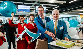 Amsterdam welcomes first A350-1000 flight of Cathay Pacific Airways