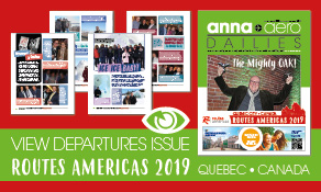 The 2019 air service development conference tour starts at Routes Americas in Quebec; read about the action in anna.aero's Show Dailies