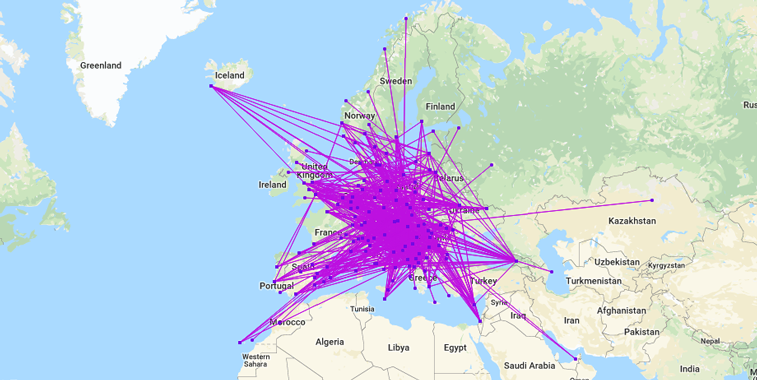 Wizz Air S19 route map 