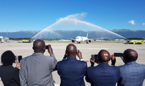 Geneva Airport's time to shine with a rainbow-themed Arch of Triumph