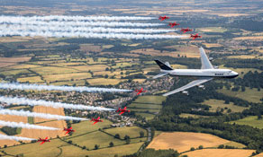 British Airways performs a centenary flypast to remember, receives first A350