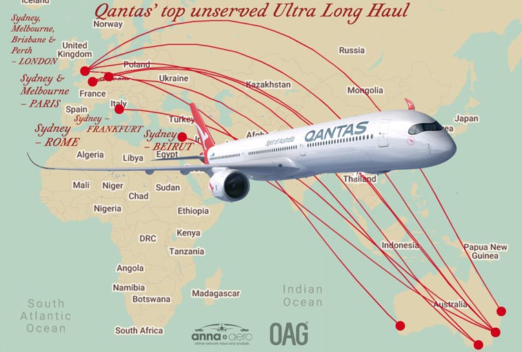 Qantas chooses A350 for Project Sunrise flights