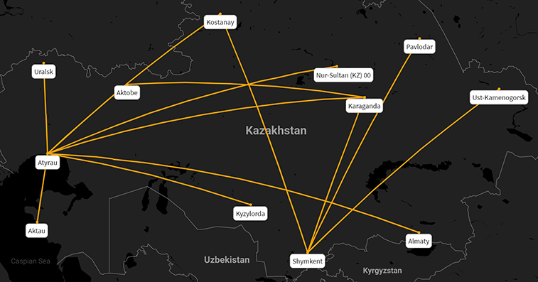 FlyArystan, Kazakhstan’s LCC, announces 13 new routes + new base