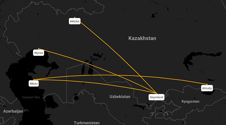 FlyArystan to start 4 new domestic Kazakhstan routes