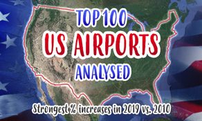 The US’ top-100 airports: Orlando Sanford, Charleston, Austin key for % growth since 2010