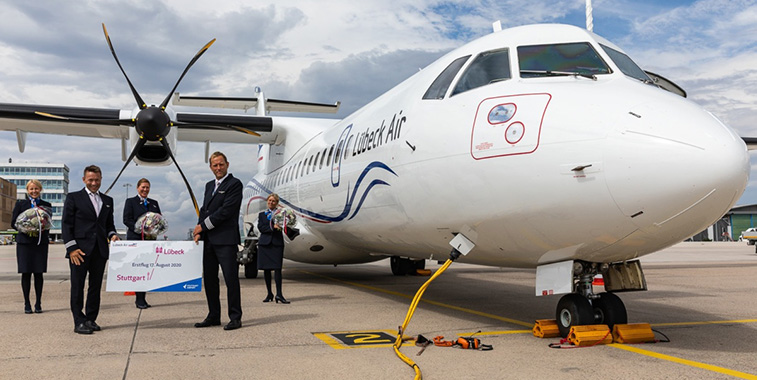 Lubeck Air, a new scheduled airline, takes off to Munich and Stuttgart