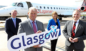Loganair takes off from Glasgow to downtown Belfast; an important market served once more