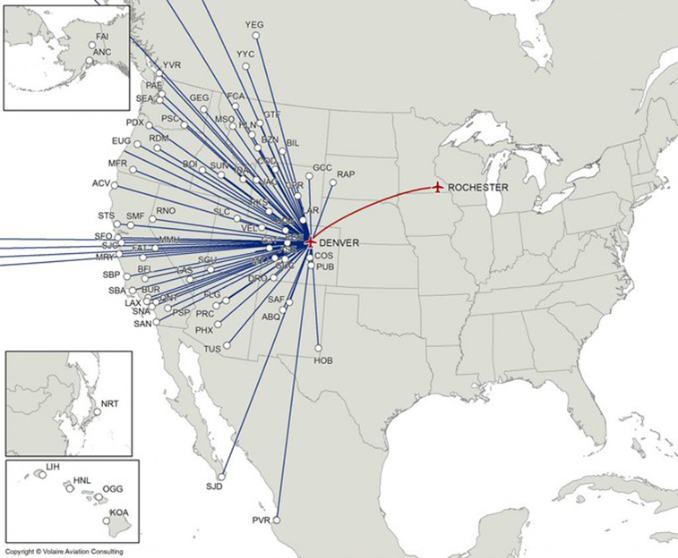 United Express launches RST (MN) from Denver, an important link