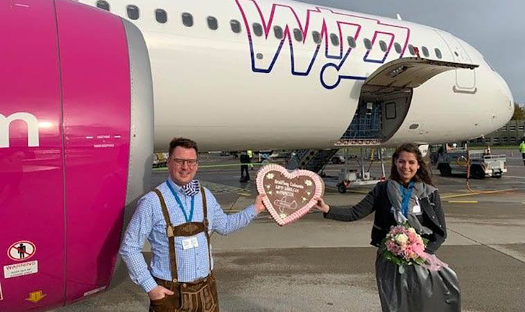 Wizz Air jets into Catania from Memmingen, its second-largest German airport
