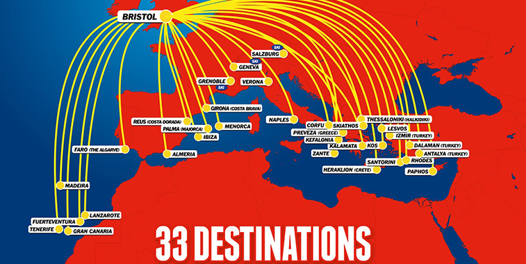 Jet2 announces 10th base at Bristol – with 33 routes