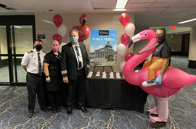 Silver Airways takes off from Tampa to Columbia, SC