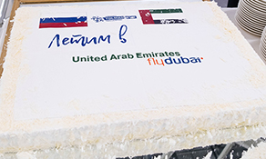 Novosibirsk Airport wins Cake of the Week for new flydubai service