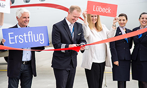 Lübeck Airport celebrates new Lübeck Air route to Salzburg