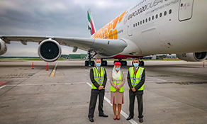 Emirates’ flagship A380 returns to Manchester on 11-year anniversary