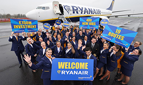 Ryanair opens Newcastle base with 10 new routes and 19 in total